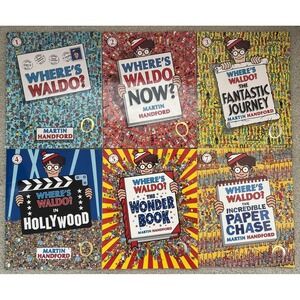 Where's Waldo Lot of 6 Childrens Books Where's Waldo Now Wonder Set 1 2 3 4 5 7